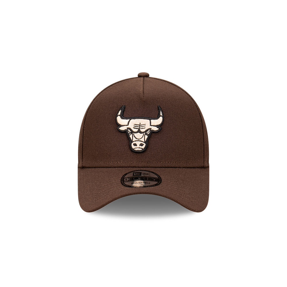 Chicago Bulls Hat - Brown Stone 9Forty A-Frame NBA Snapback Cap - New Era